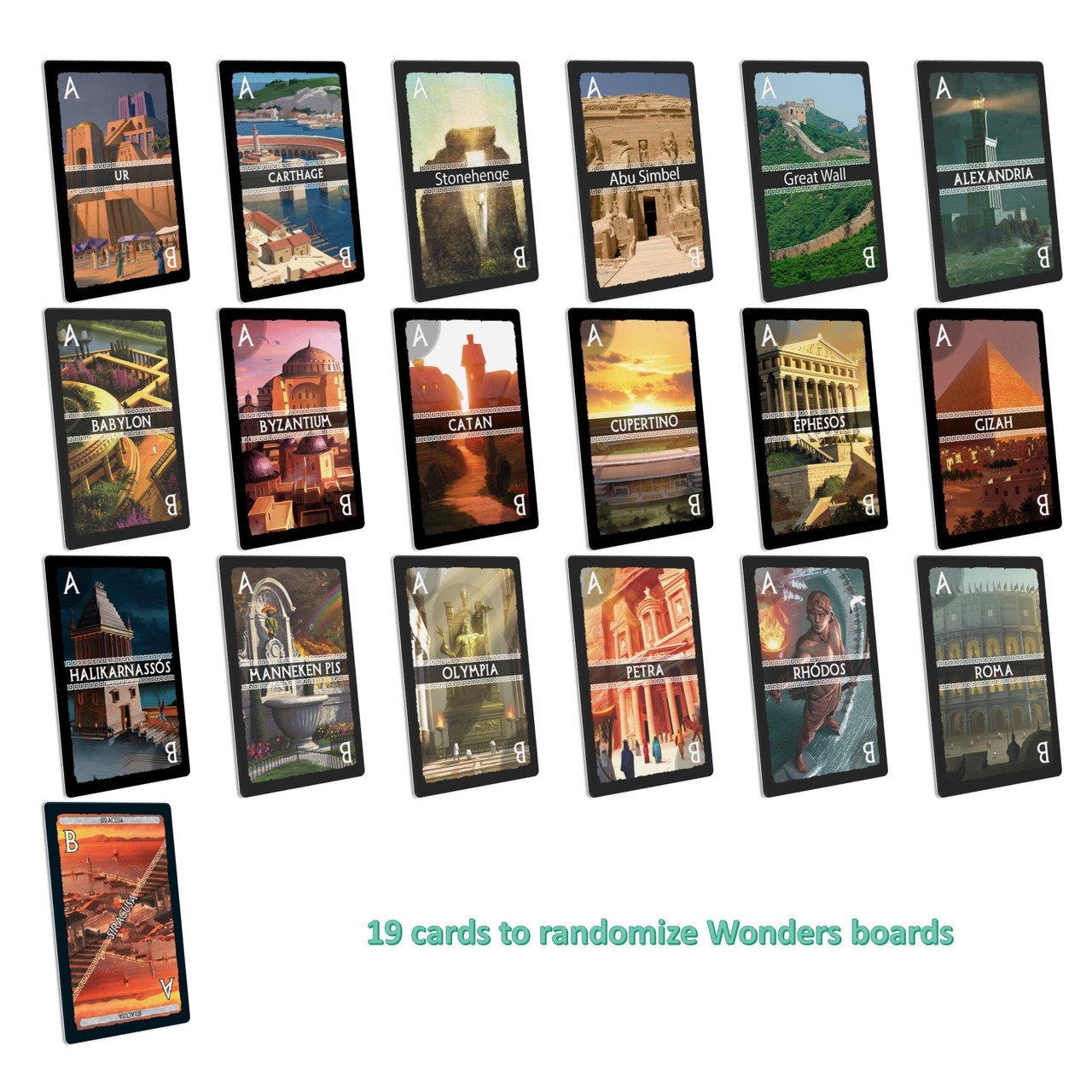 7 Wonders Cards to Randomize Wonders Boards - Lucky Player shop