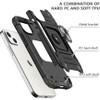 Black Shockproof Ring Case Stand Cover for iPhone 12 - Battery Mate