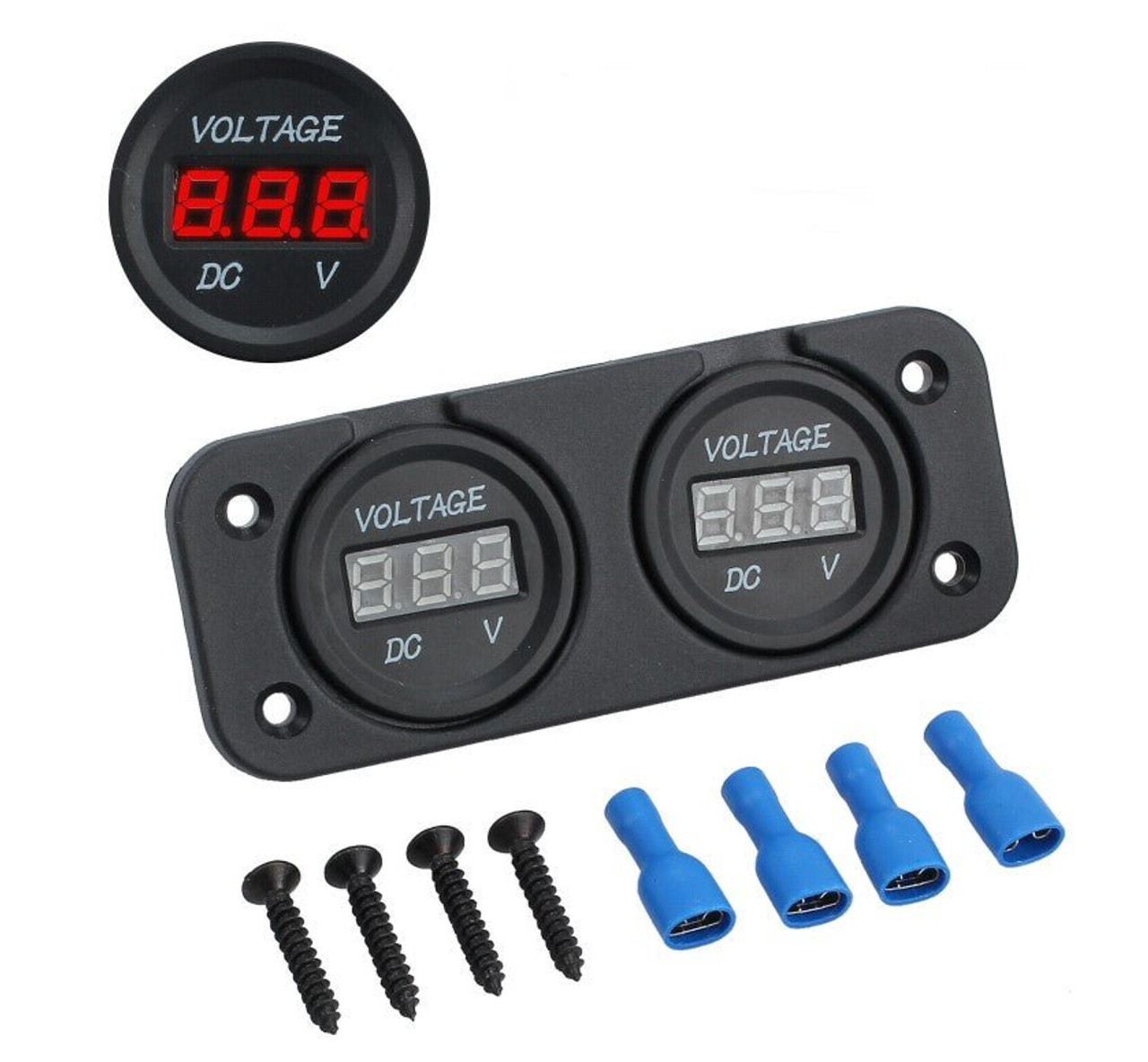 Digital LED Volt Meter Dual Battery Monitor Boat Voltage Marine Gauge DC 12V-24V - Battery Mate