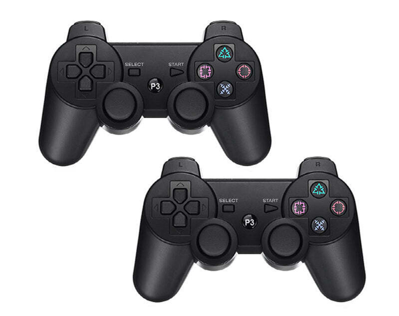 Tavice Twin Pack Bluetooth Ps3 Compatible Wireless Controller Black Ps3813bt X2 - Battery Mate