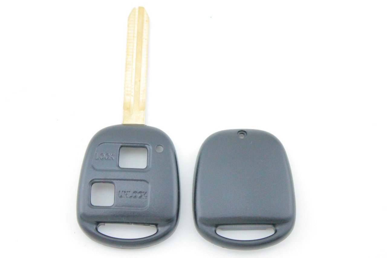 2 x Compatible With Toyota Prado RAV4 Corolla Remote Car Key Blank Shell/Case - Battery Mate