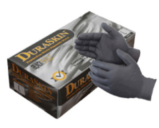 Industrial Grade 4MIL Powder Free Black Nitrile Gloves - XL