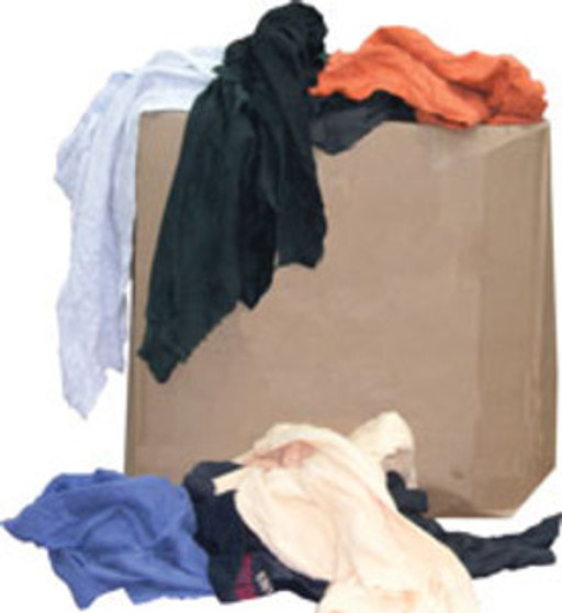 Colored Cotton Fleece Rags - 50lb case