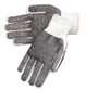 Mens String Knit Gloves with PVC Dots on Both Sides with Knit Wrist