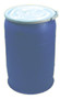 55 Gallon Hdpe Blue Open Head Drum with Natural Lid, 3/4" Fitting and Coated Lever Lock Ring