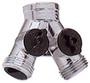 Zinc Water Hose "Y" with Shut Off Valves