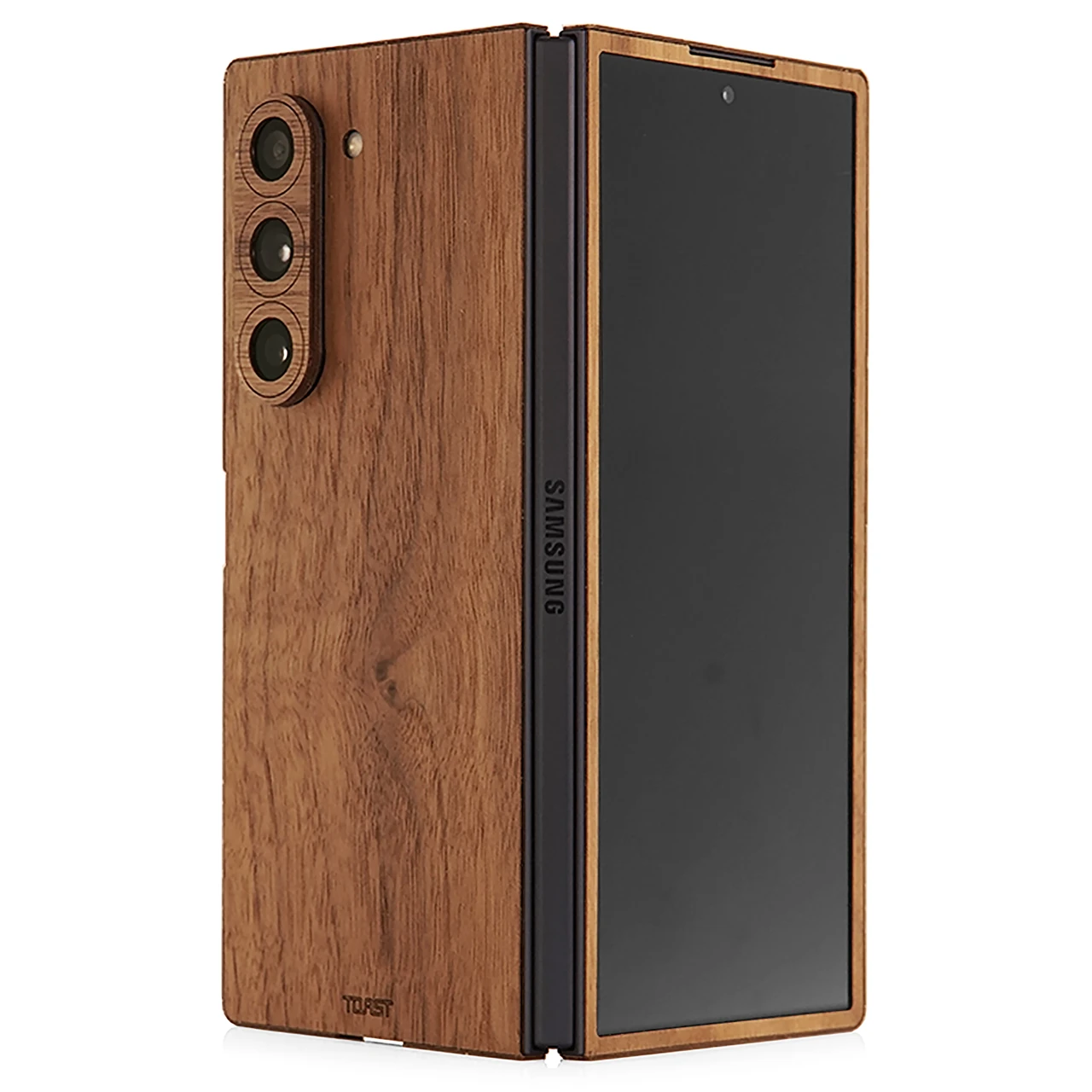 Real Wood Galaxy Fold6 Covers |Toast | Made in USA