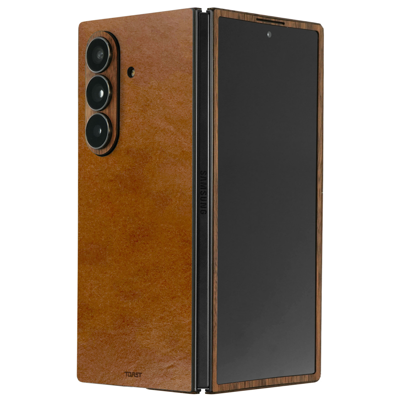 Galaxy Fold7 Combo Wood and Leather Covers |Toast