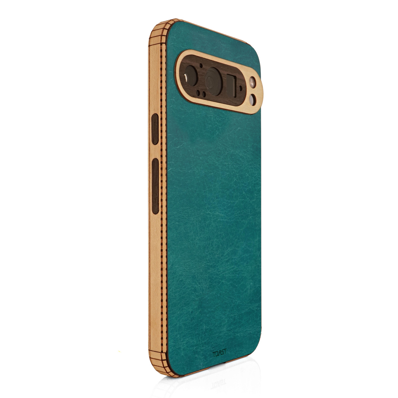 Leather and wood cover for Pixel 9 / 9 Pro / 9 Pro XL | Toast
