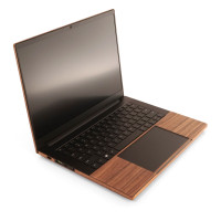 Top view of the Walnut wood cover for the Razer Blade 14"