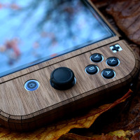 Toast real wood Nintendo Switch OLED cover in walnut