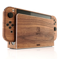 Toast real wood Nintendo Switch OLED cover in walnut