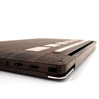 Detail shot of Toast's Dell XPS  in ebony wood .