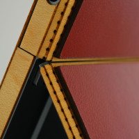 Maple and Cherry Bomb wood and leather combo cover for Surface Pro 12.