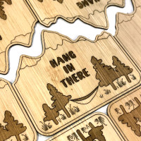 Hang in There Wood Stickers (set of 2)
