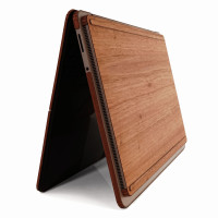Toast lyptus wood cover for Microsoft Surface Laptop Studio, bottom detail.