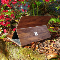Enhance your Surface Laptop Studio 2 with our sleek walnut cover for a touch of natural elegance