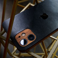 Black stout leather with walnut side wraps combo makes the best case for iPhone 12, mini, 12 pro, and 12 pro max.
