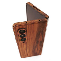 Rosewood cover for Samsung folding phone.