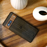 Wooden Toast cover for Google pixel 7 phone in ebony and walnut by Toast.