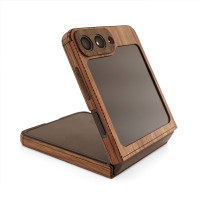 Walnut wood customizable cover/ skin for Flip5 phone.
