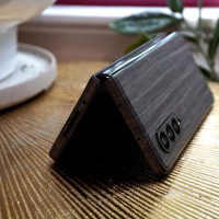 Ebony wood cover/ wrap for Fold 4 Smartphone.