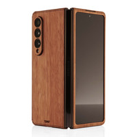 Lyptus wood cover wraps the Fold 4 phone by Samsung.