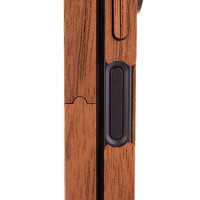 Detail shot of a walnut cover on the brand new samsung galaxy z fold 7