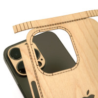 Installation of a wood Toast iPhone 16 Pro cover in maple. Installation of a wood Toast iPhone 16 Pro cover in maple.
