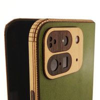 Pixel 9 pro fold leather and wood combo cover by Toast, in green mojito with Maple wood accents. Pixel 9 pro fold leather and wood combo cover by Toast, in green mojito with Maple wood accents.