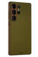 Samsung Galaxy S25 Ultra leather & wood combo cover