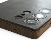 Samsung Galaxy S25 Ultra leather & wood combo cover