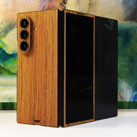 Best cover for Samsung Galaxy Z TriFold is the Toast real wood cover, shown in Teak.