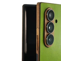 Samsung Galaxy Z TriFold leather and wood combo cover