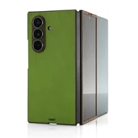 Samsung Galaxy Z TriFold leather and wood combo cover