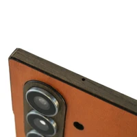 Samsung Galaxy Z TriFold leather and wood combo cover
