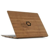 Walnut cover for Framework Laptop 13.