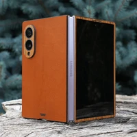In the moment: Transform your Samsung Galaxy Z Fold 8 into a statement piece with our whiskey brown leather and wood combo