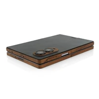Unfold luxury with the Samsung Galaxy Z Fold 8 and our stunning stout black leather and wood combo