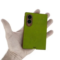 Toast cover for Samsung Fold7 in mojito green leather.