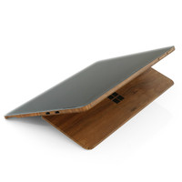 Because of the zero clearance hinge the wood cover does restrict the tablet from folding all the way flat.