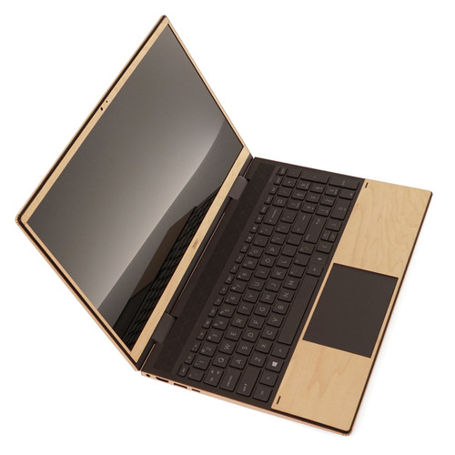 Toast wood screen and trackpads surrounds for HP Envy 15" in maple.
