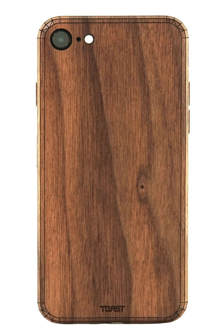 Toast wood iPhone SE (2nd gen) cover in walnut.