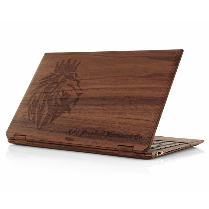 wooden laptop shell