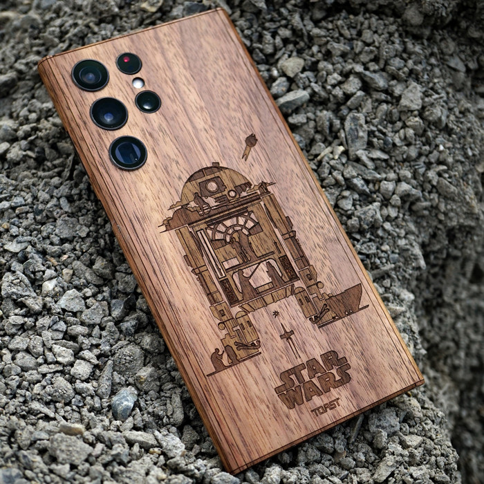 Real wood case/ covers for Galaxy S22 Ultra, Toast