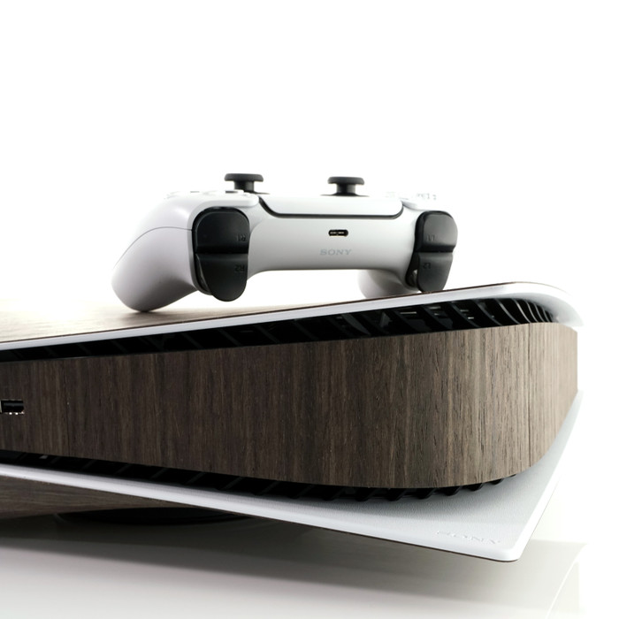 Real Wood PlayStation PS5 Console Covers, Toast
