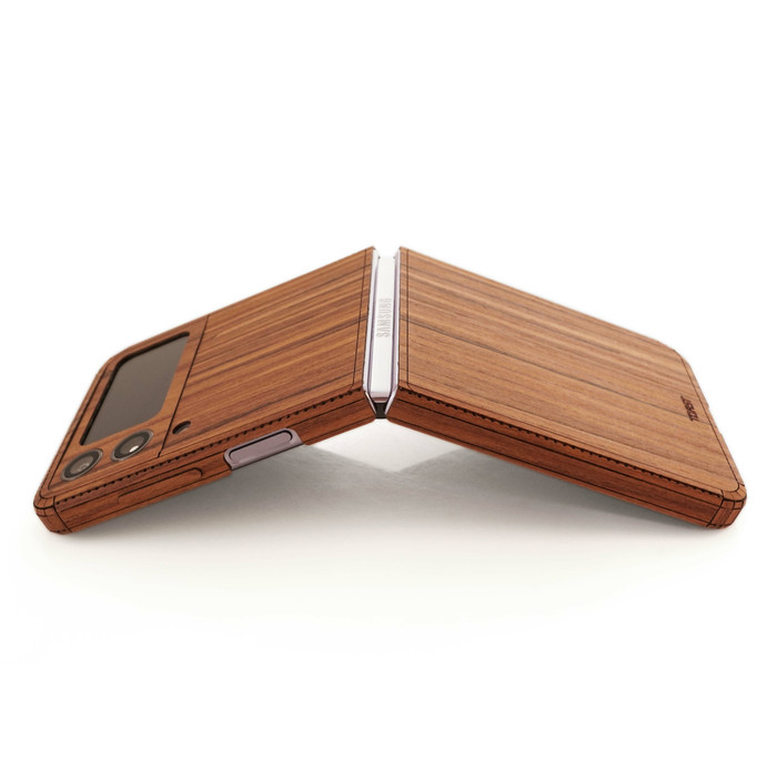 Real Wood Galaxy Z Flip4 Covers |Toast | Made in USA