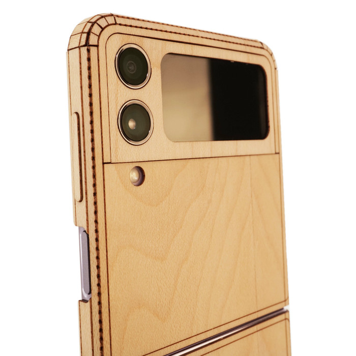 Real Wood Galaxy Z Flip4 Covers |Toast | Made in USA