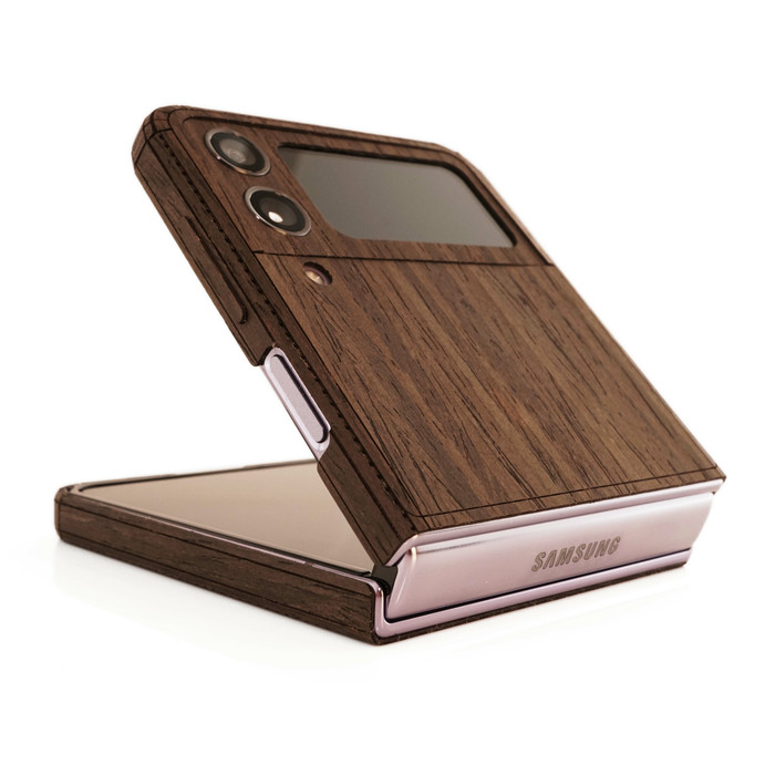 Real Wood Galaxy Z Flip4 Covers |Toast | Made in USA