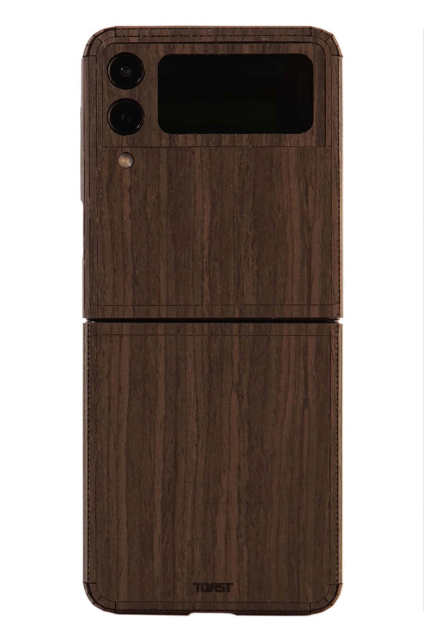 Real Wood Galaxy Z Flip4 Covers, Toast